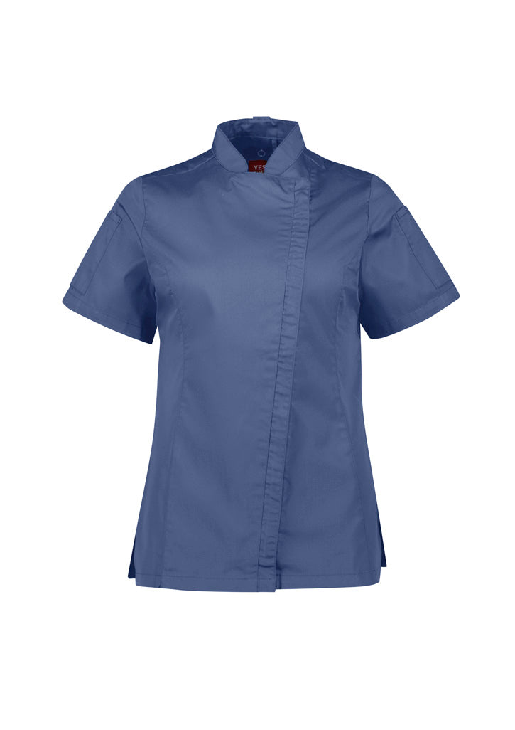 BIZ COLLECTION Womens Alfresco Short Sleeve Chef Jacket CH330LS
