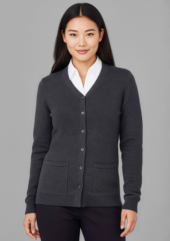 BIZ CARE Womens Button Front Knit Cardigan CK045LC
