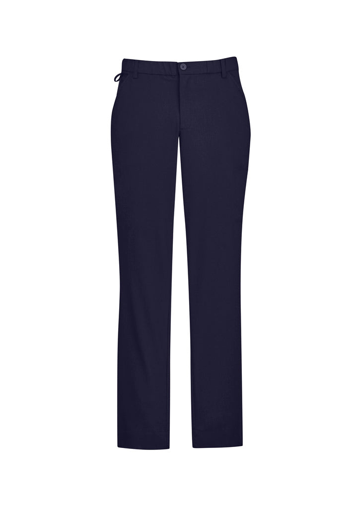 BIZ CARE Mens Comfort Waist Flat Front Pant CL958ML