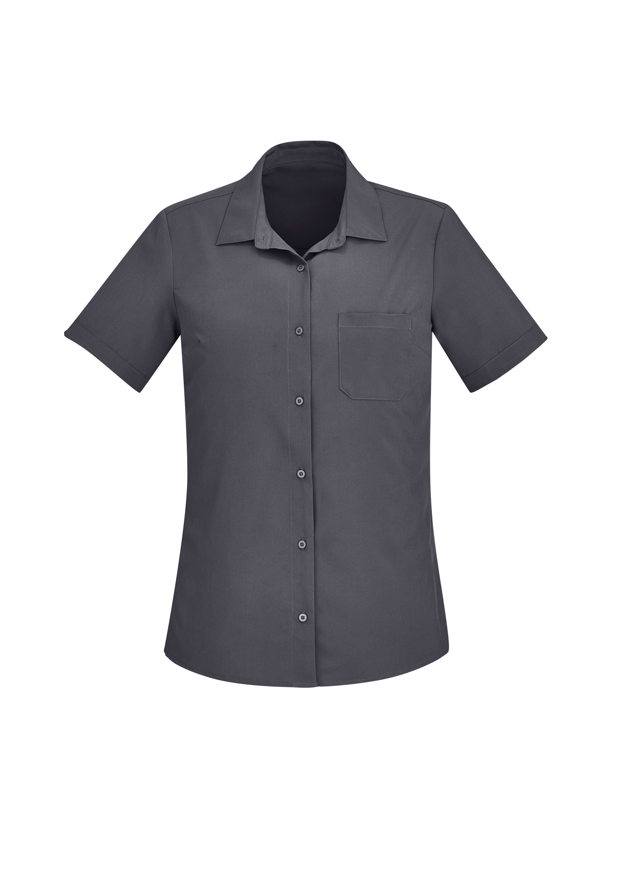 BIZ CARE Womens Florence Plain Short Sleeve Shirt CS947LS