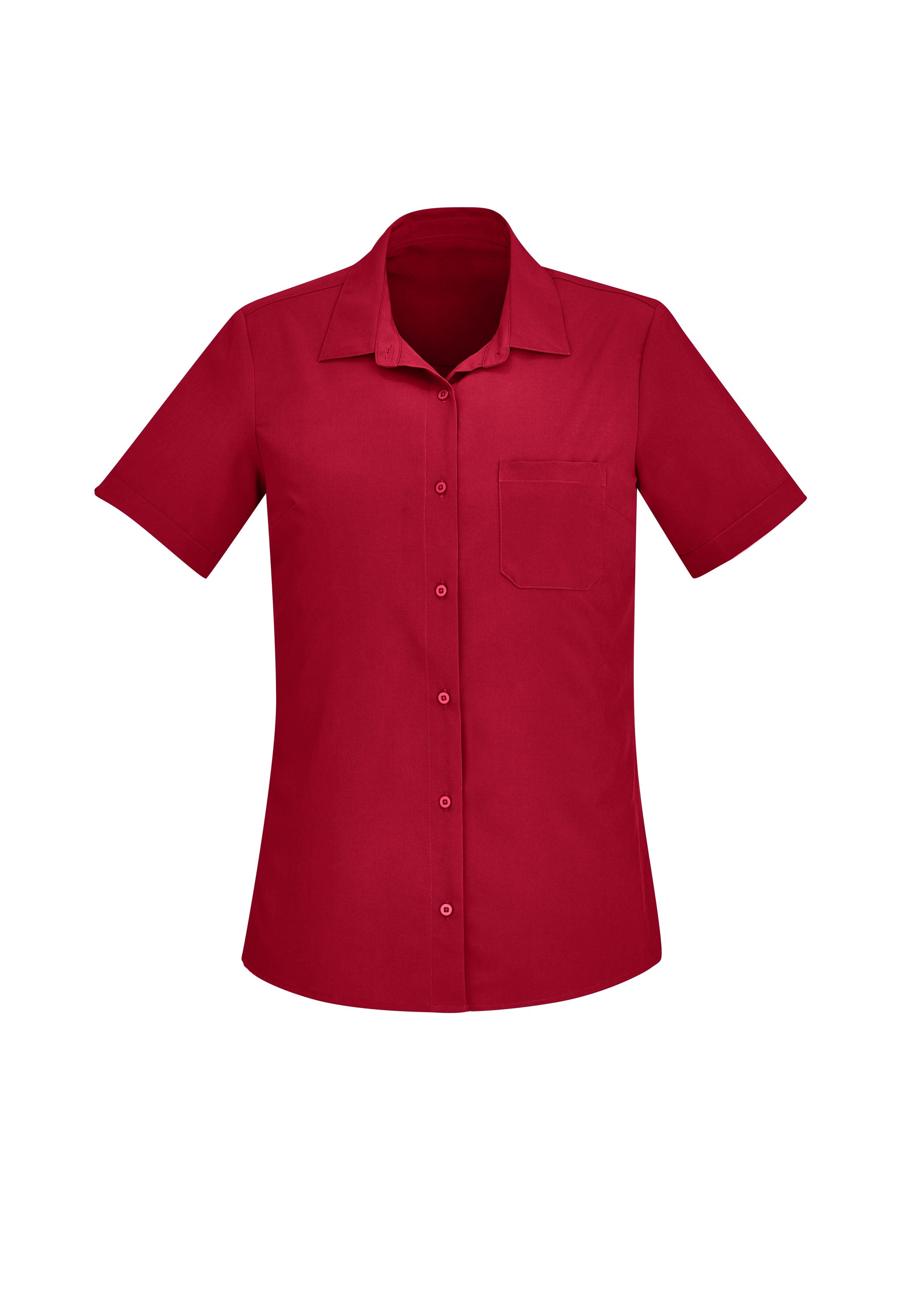 BIZ CARE Womens Florence Plain Short Sleeve Shirt CS947LS
