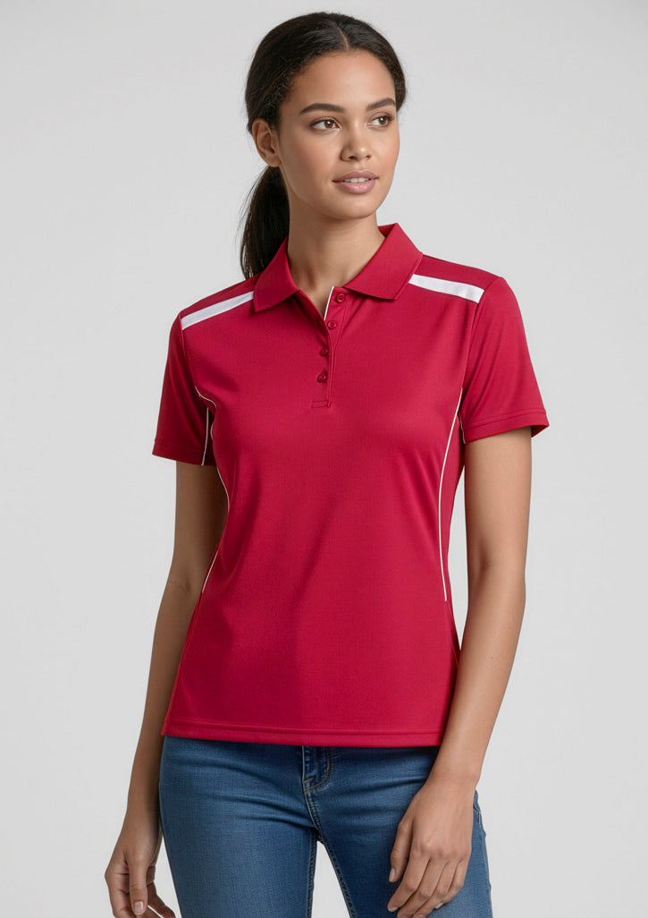 BIZ COLLECTION Womens United Short Sleeve Polo P244LS