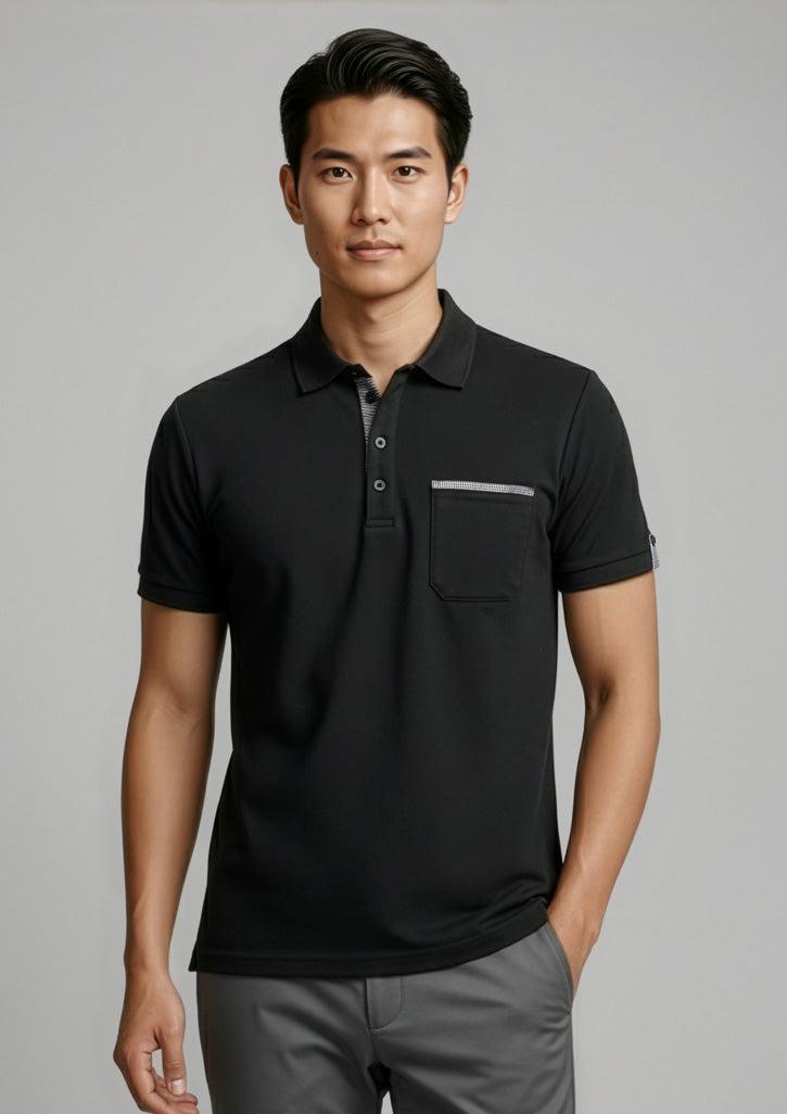BIZ COLLECTION Mens Edge Short Sleeve Polo P305MS