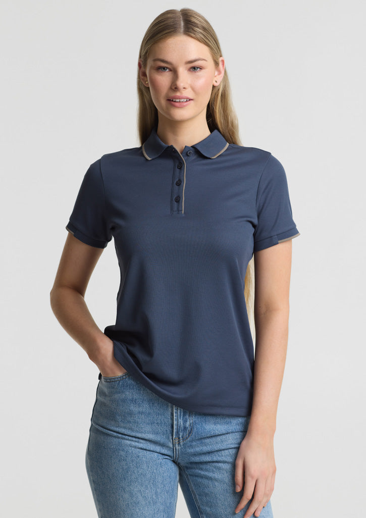 BIZ COLLECTION Womens Focus Short Sleeve Polo P313LS