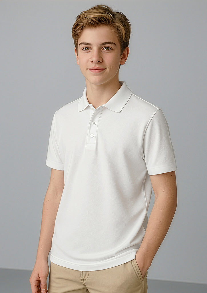 BIZ COLLECTION Kids Crew Short Sleeve Polo P400KS