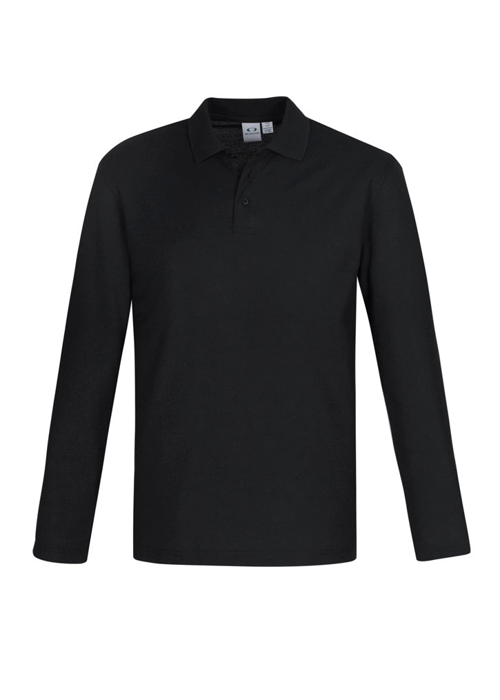 BIZ COLLECTION Mens Crew Long Sleeve Polo P400ML