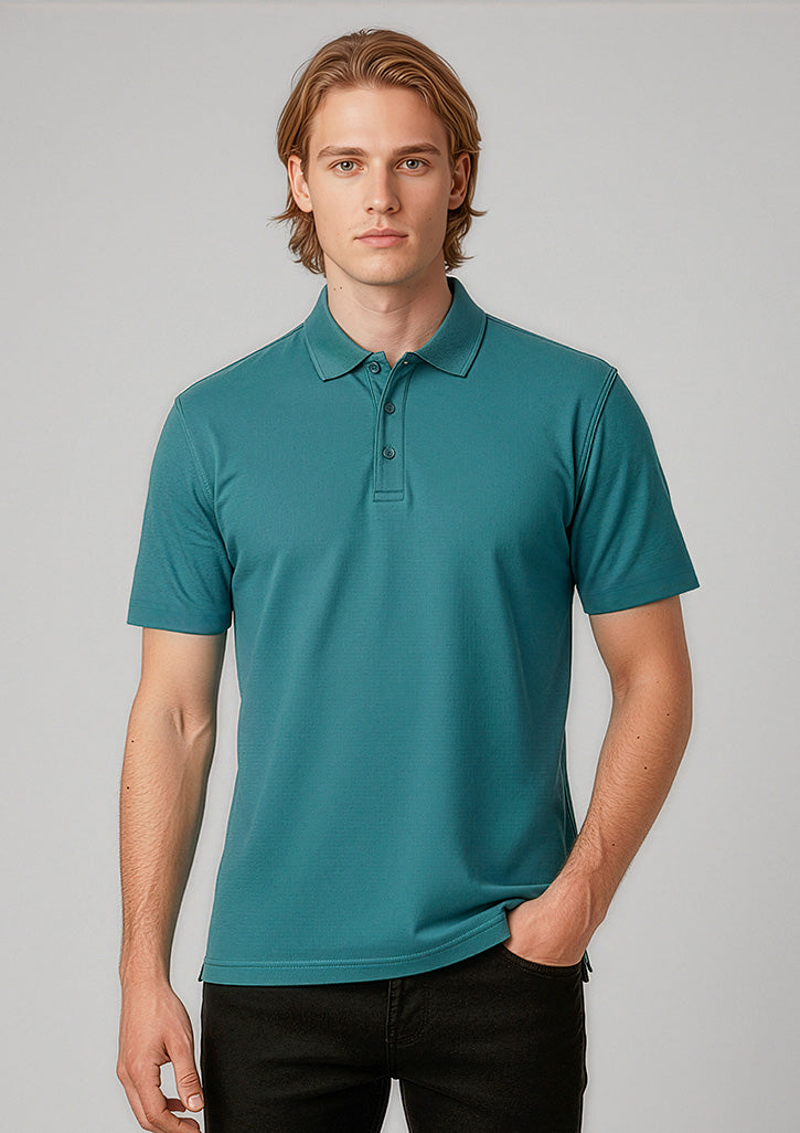 BIZ COLLECTION Mens Crew Short Sleeve Polo P400MS