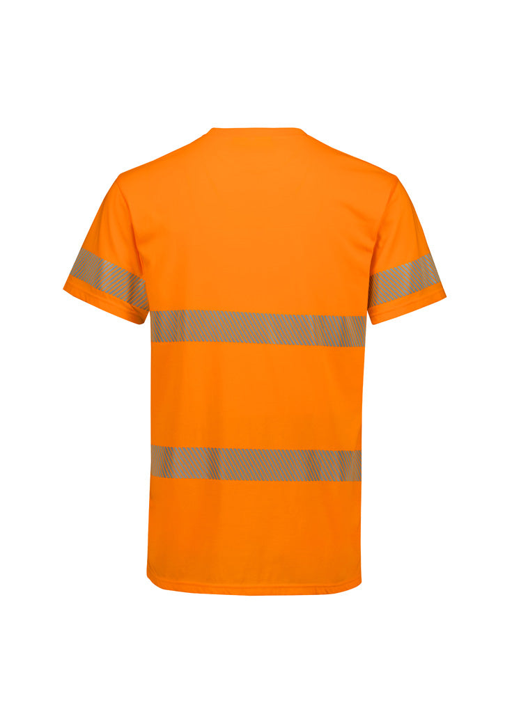 SYZMIK Mens Hi Vis Segmented Tape Cotton Tee ZH510