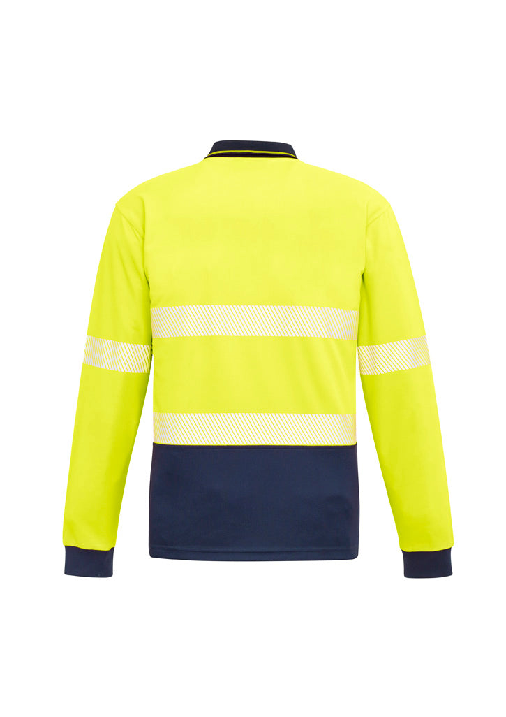 SYZMIK Unisex Hi Vis Segmented Tape Long Sleeve Polo ZH530