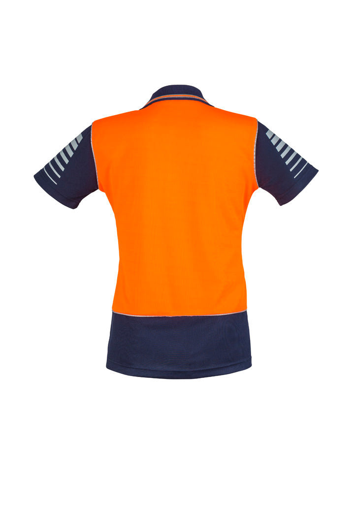 SYZMIK Womens Hi Vis Zone Short Sleeve Polo ZHL236