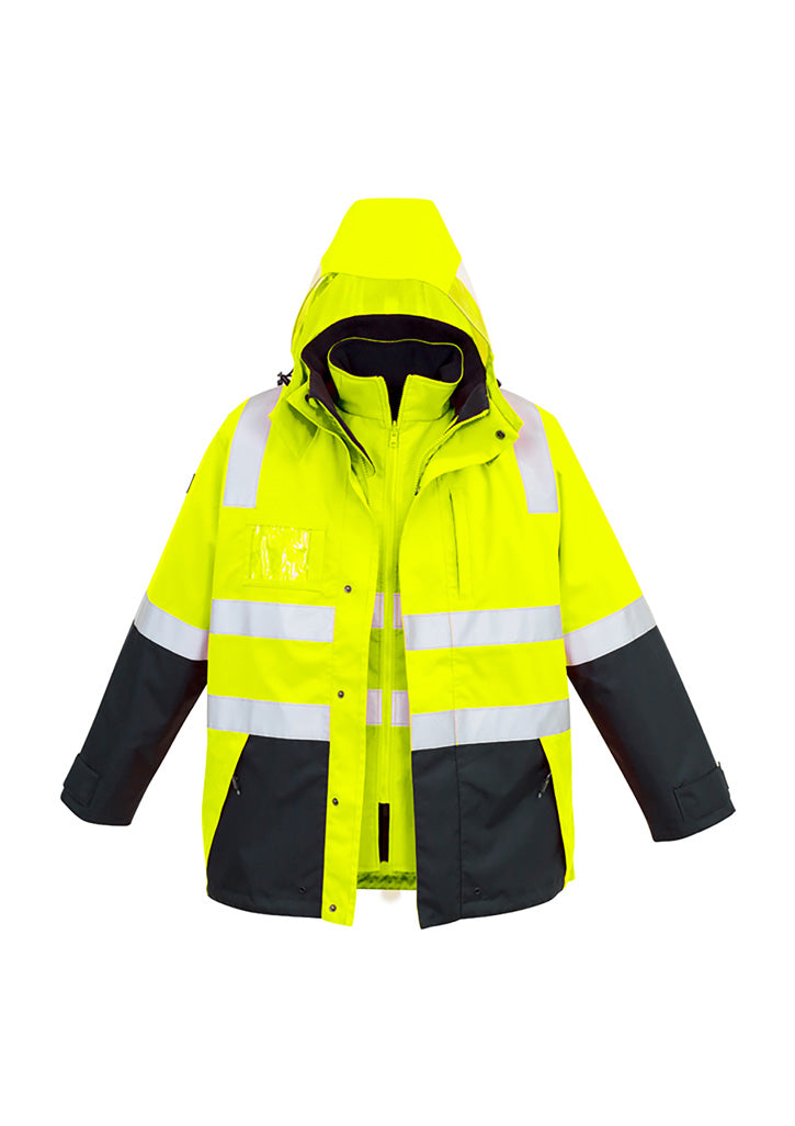 SYZMIK Mens Hi Vis 4 In 1 Waterproof Jacket ZJ532
