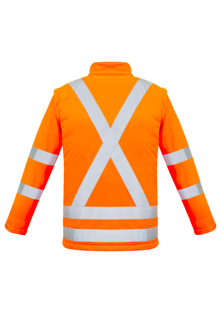 SYZMIK Unisex Hi Vis X Back 2 In 1 Softshell Jacket ZJ680
