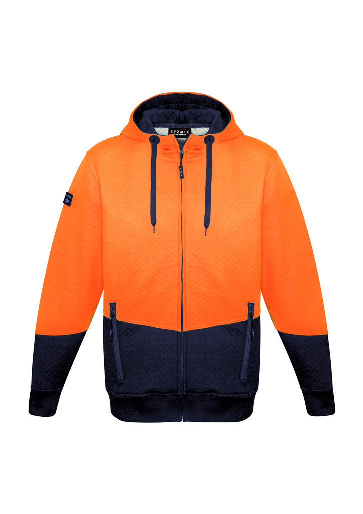 SYZMIK Unisex Hi Vis Textured Jacquard Full Zip Hoodie ZT478