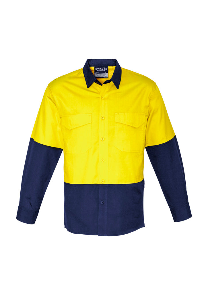 SYZMIK Mens Rugged Cooling Hi Vis Long Sleeve Shirt ZW128