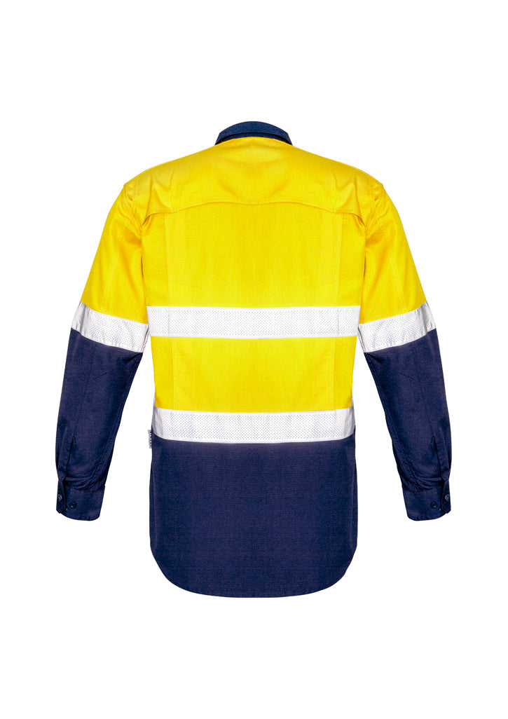 SYZMIK Mens Rugged Cooling Hi Vis Taped Long Sleeve Shirt ZW129