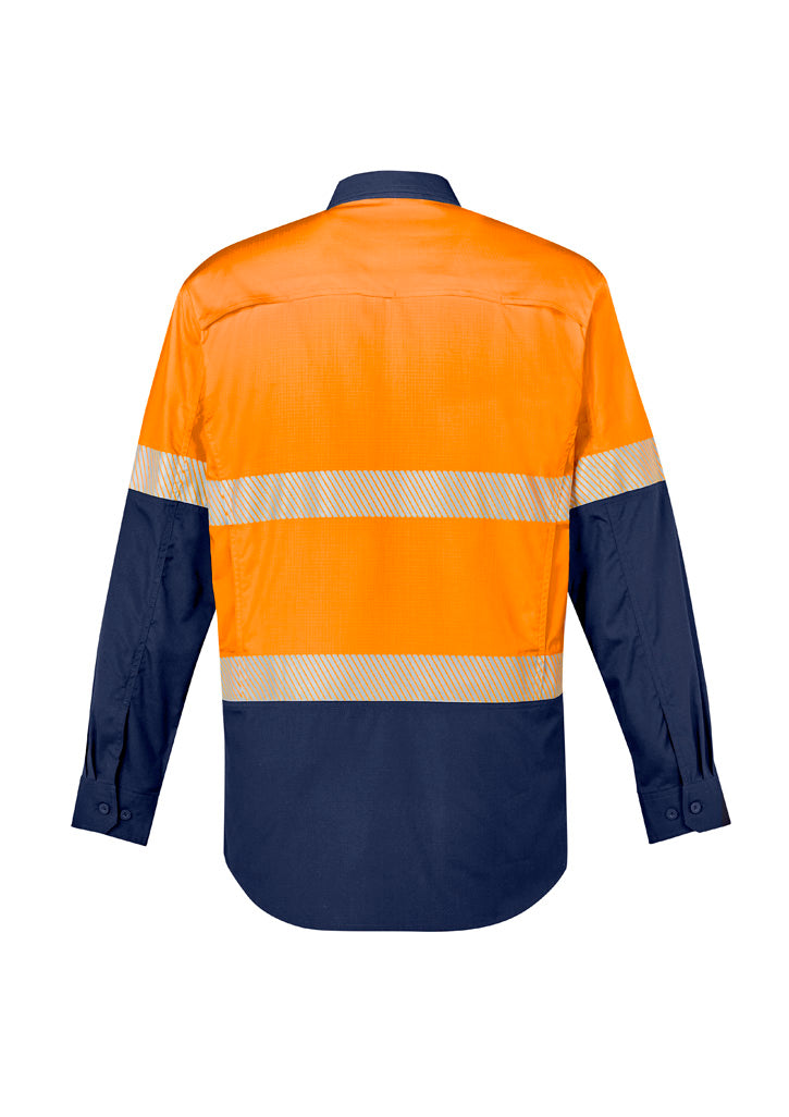 SYZMIK Mens Rugged Cooling Hi Vis Segmented Tape Long Sleeve Shirt ZW229