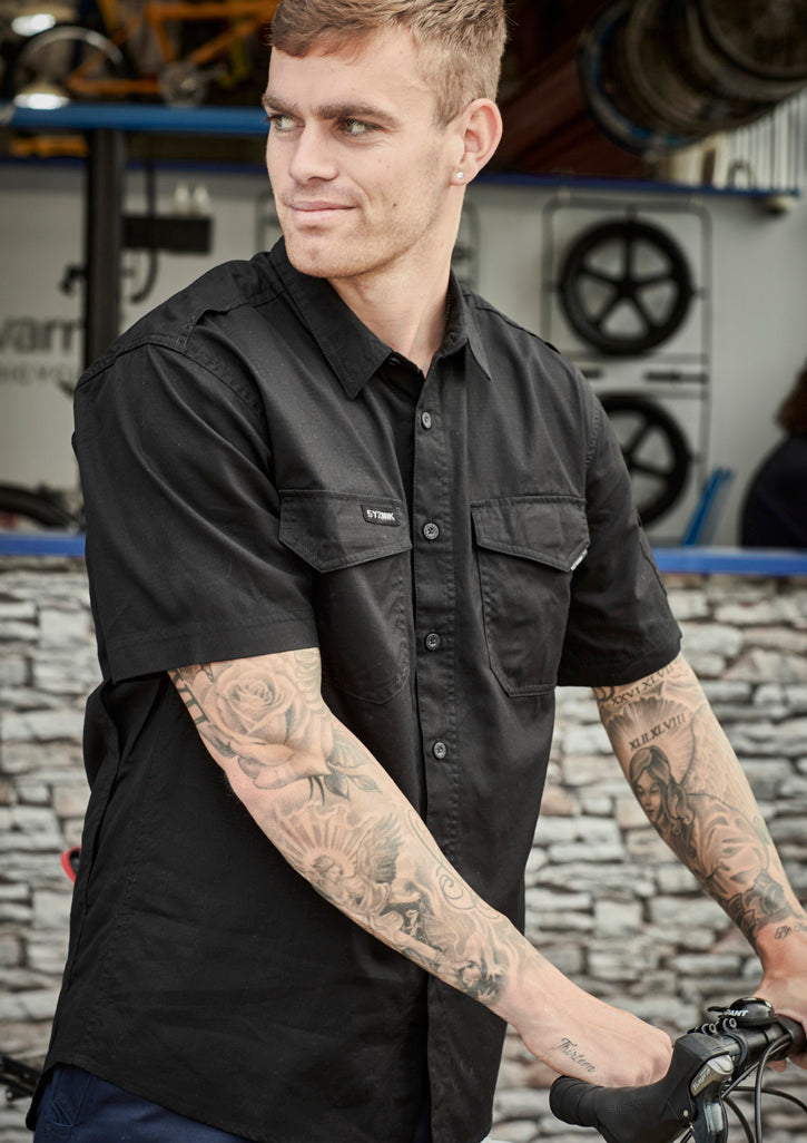 SYZMIK Mens Rugged Cooling Short Sleeve Shirt ZW405