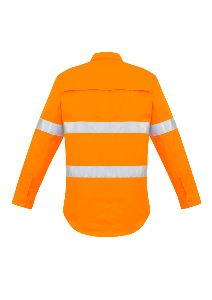 SYZMIK Mens Hi Vis Hoop Taped Long Sleeve Shirt ZW640