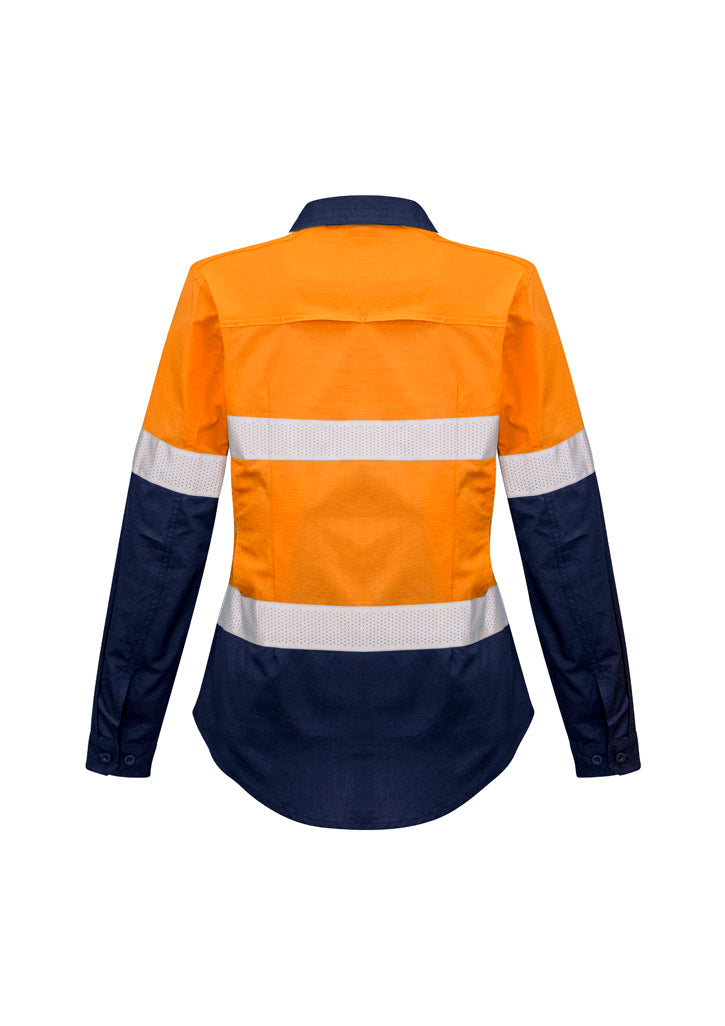 SYZMIK Womens Rugged Cooling Hi Vis Taped Long Sleeve Shirt ZW720