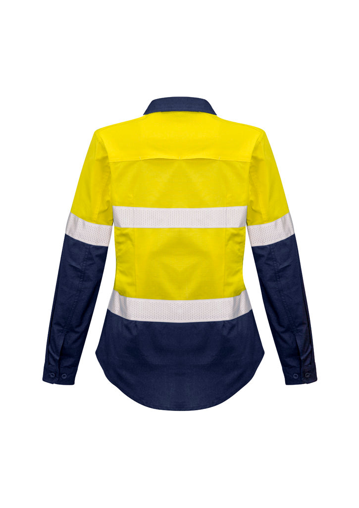 SYZMIK Womens Rugged Cooling Hi Vis Taped Long Sleeve Shirt ZW720