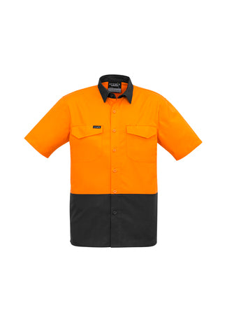 SYZMIK Mens Rugged Cooling Hi Vis Short Sleeve Shirt ZW815