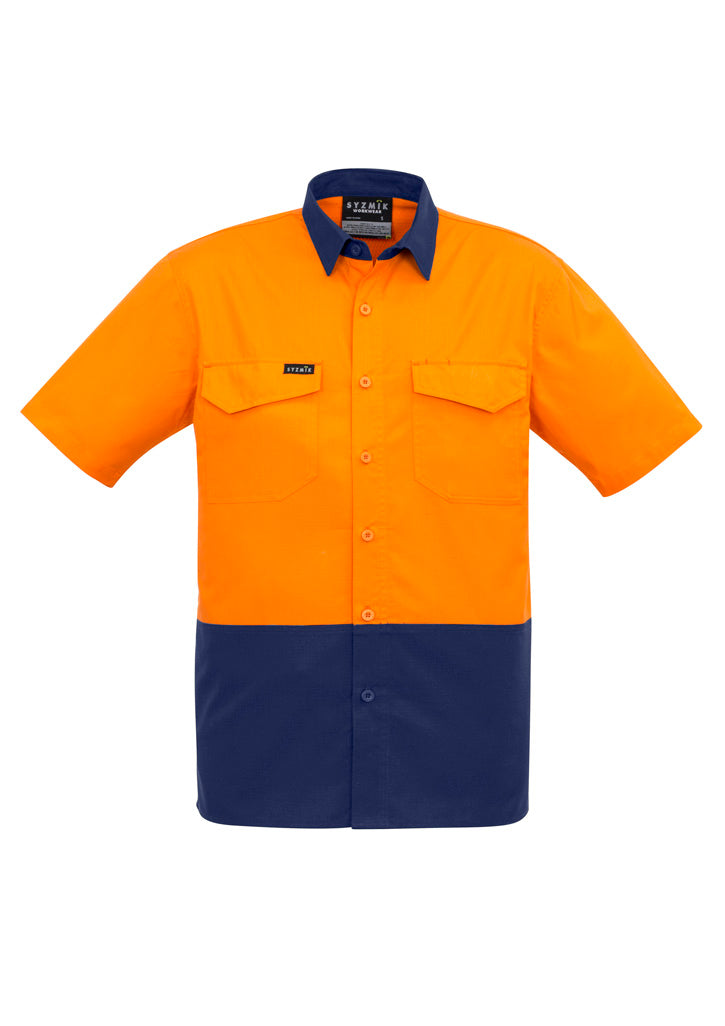 SYZMIK Mens Rugged Cooling Hi Vis Short Sleeve Shirt ZW815