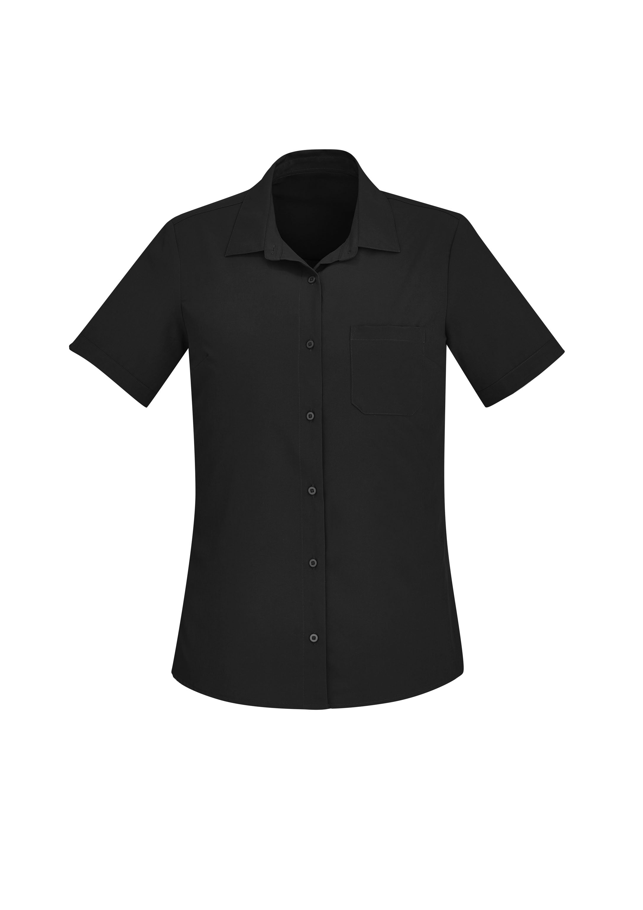 BIZ CARE Womens Florence Plain Short Sleeve Shirt CS947LS