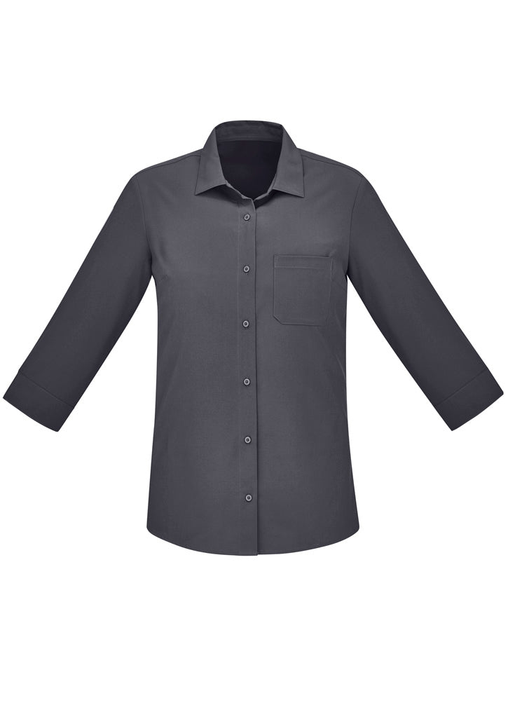 BIZ CARE Womens Florence Plain 3/4 Sleeve Shirt CS951LT