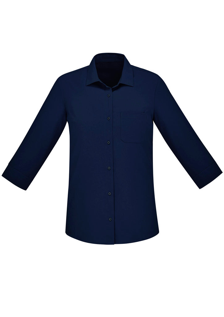 BIZ CARE Womens Florence Plain 3/4 Sleeve Shirt CS951LT