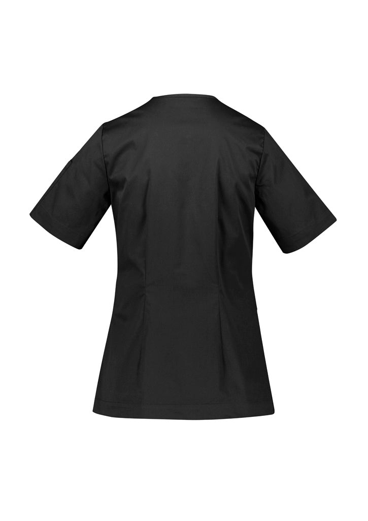 BIZ CARE Womens Parks Zip Front Crossover Scrub Top CST240LS