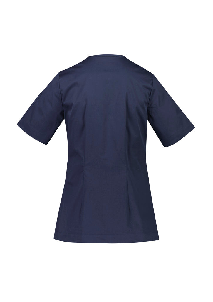 BIZ CARE Womens Parks Zip Front Crossover Scrub Top CST240LS