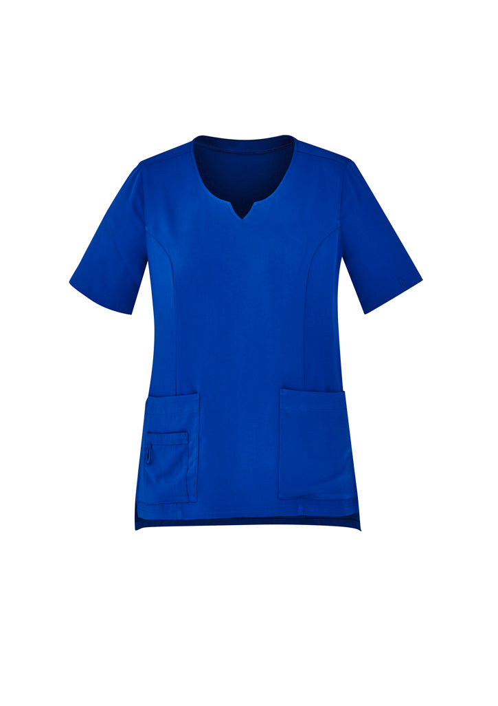 BIZ CARE Womens Avery Round Neck Scrub Top CST942LS