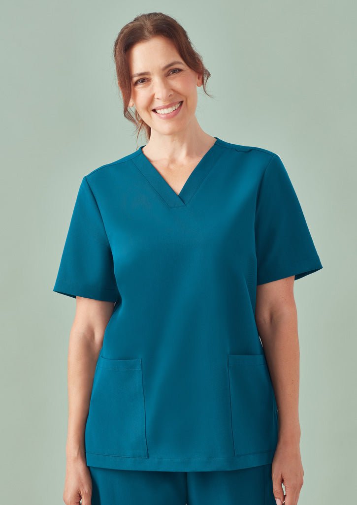 BIZ CARE Womens Pulse V-Neck Scrub Top CU543LS