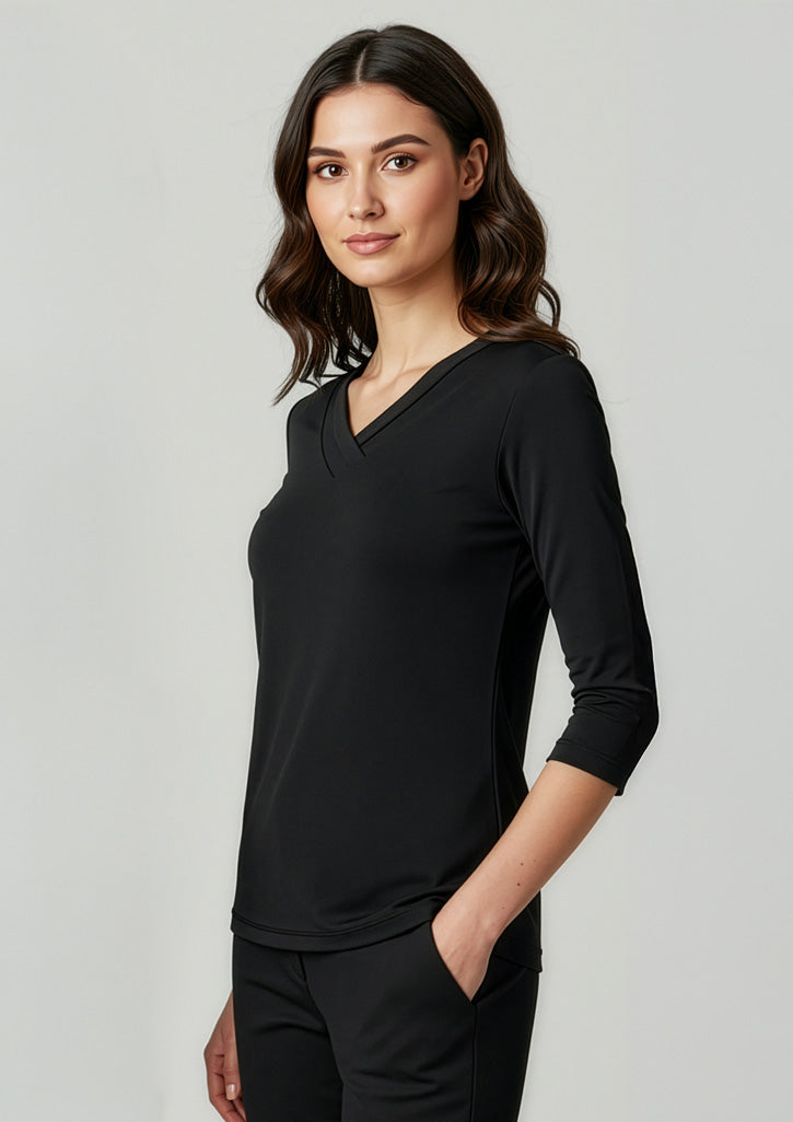 BIZ COLLECTION Womens Lana 3/4 Sleeve Top K819LT