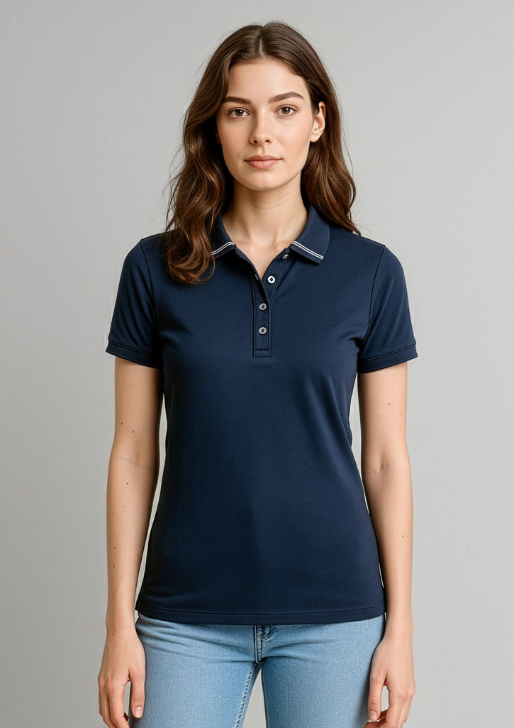BIZ COLLECTION Womens Aston Short Sleeve Polo P106LS