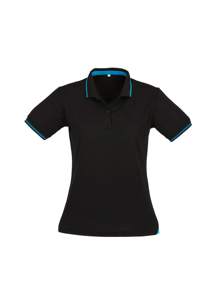 BIZ COLLECTION Womens Jet Short Sleeve Polo P226LS