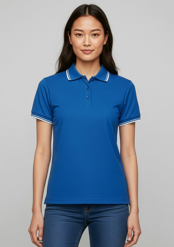 BIZ COLLECTION Womens Cambridge Short Sleeve Polo P227LS