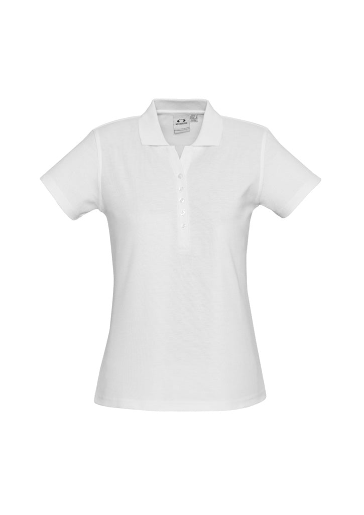 BIZ COLLECTION Womens Crew Short Sleeve Polo P400LS