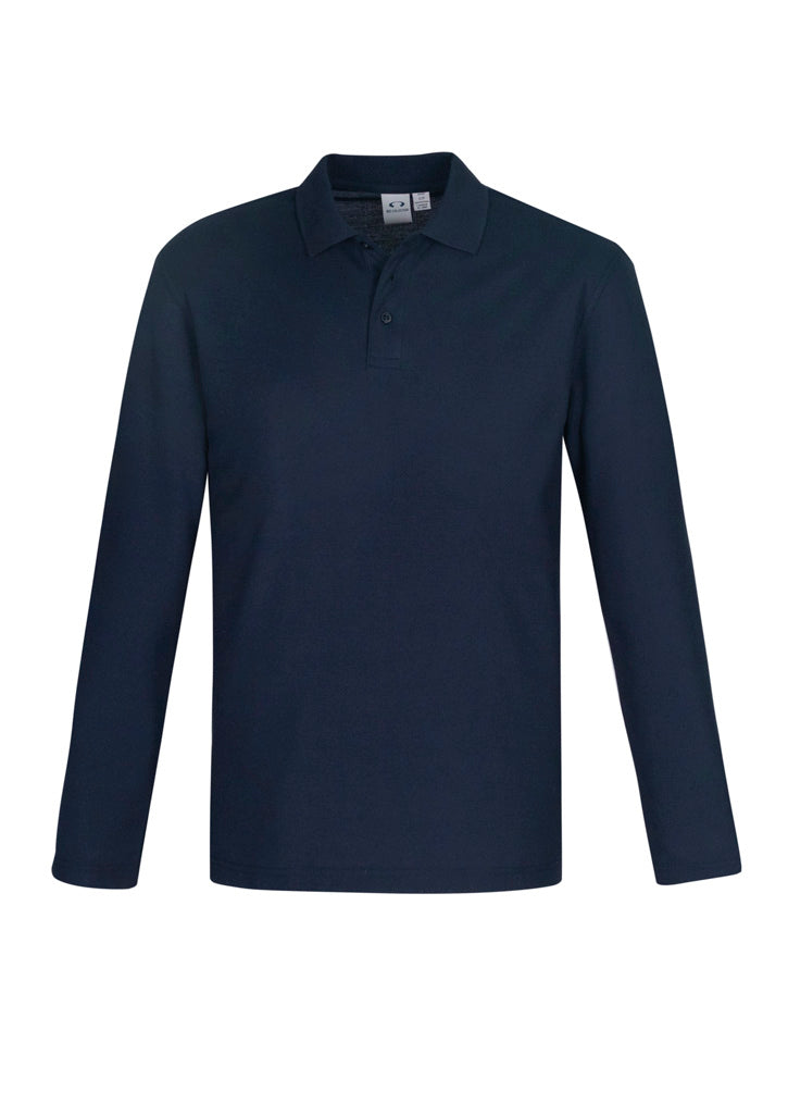 BIZ COLLECTION Mens Crew Long Sleeve Polo P400ML