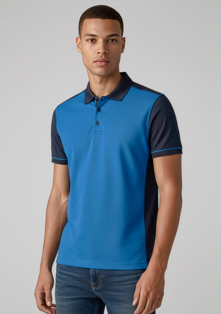 BIZ COLLECTION Mens Dart Short Sleeve Polo P419MS