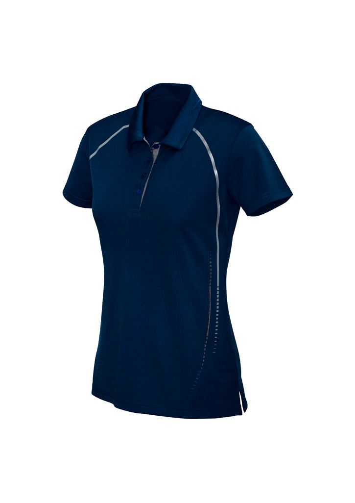 BIZ COLLECTION Womens Cyber Short Sleeve Polo P604LS