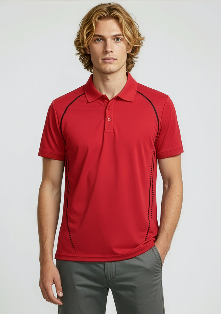 BIZ COLLECTION Mens Cyber Short Sleeve Polo P604MS
