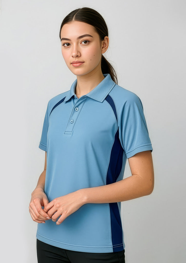 BIZ COLLECTION Kids Splice Short Sleeve Polo P7700B