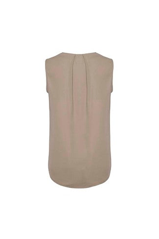 BIZ CORPORATES Womens Estelle Sleeveless Pleat Detail Blouse RB973LN