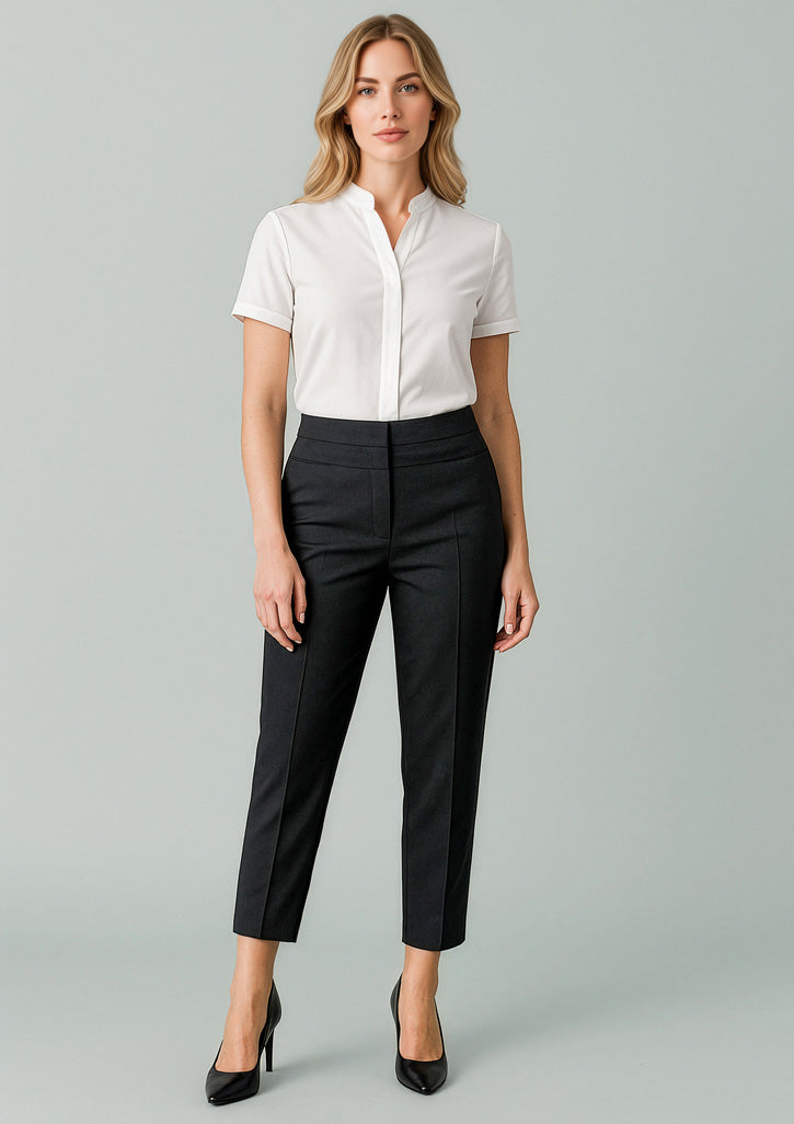 BIZ CORPORATES Womens Renew 7/8 Mid-Waist Slim Leg Pant RGP406L