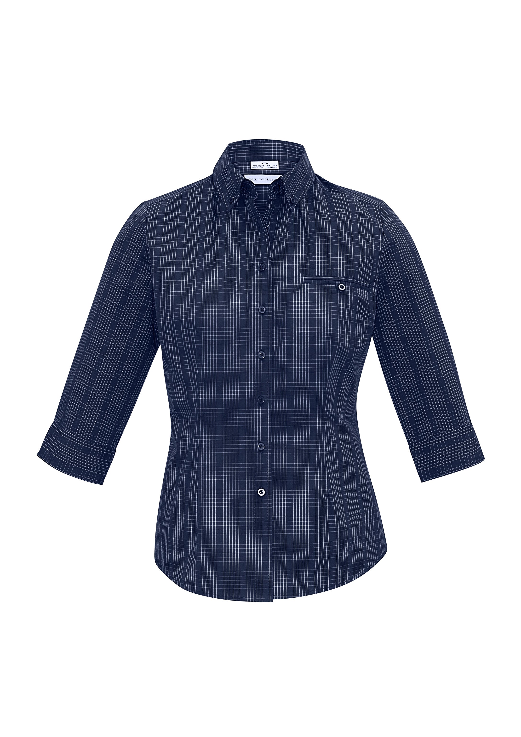 BIZ COLLECTION Womens Harper 3/4 Sleeve Shirt S820LT