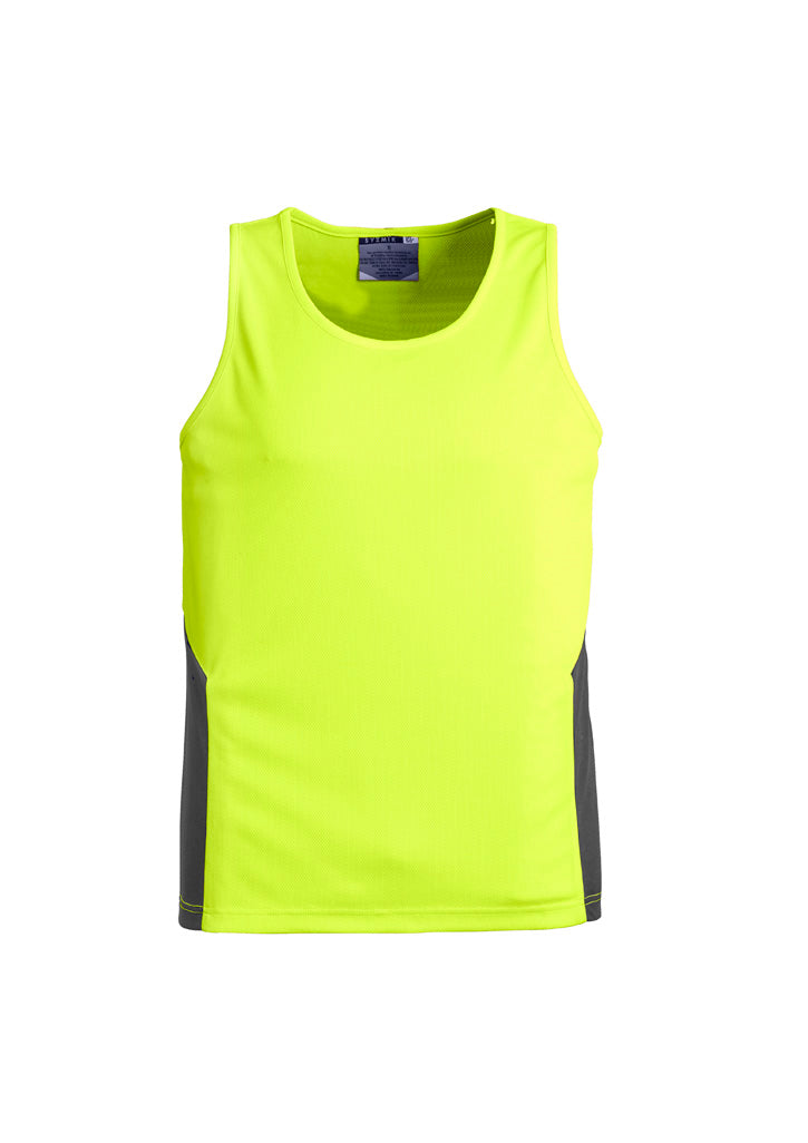 SYZMIK Mens Hi Vis Squad Singlet ZH239