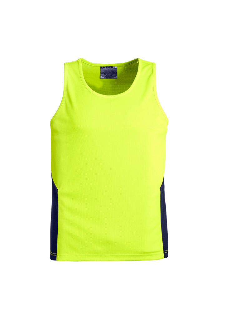 SYZMIK Mens Hi Vis Squad Singlet ZH239
