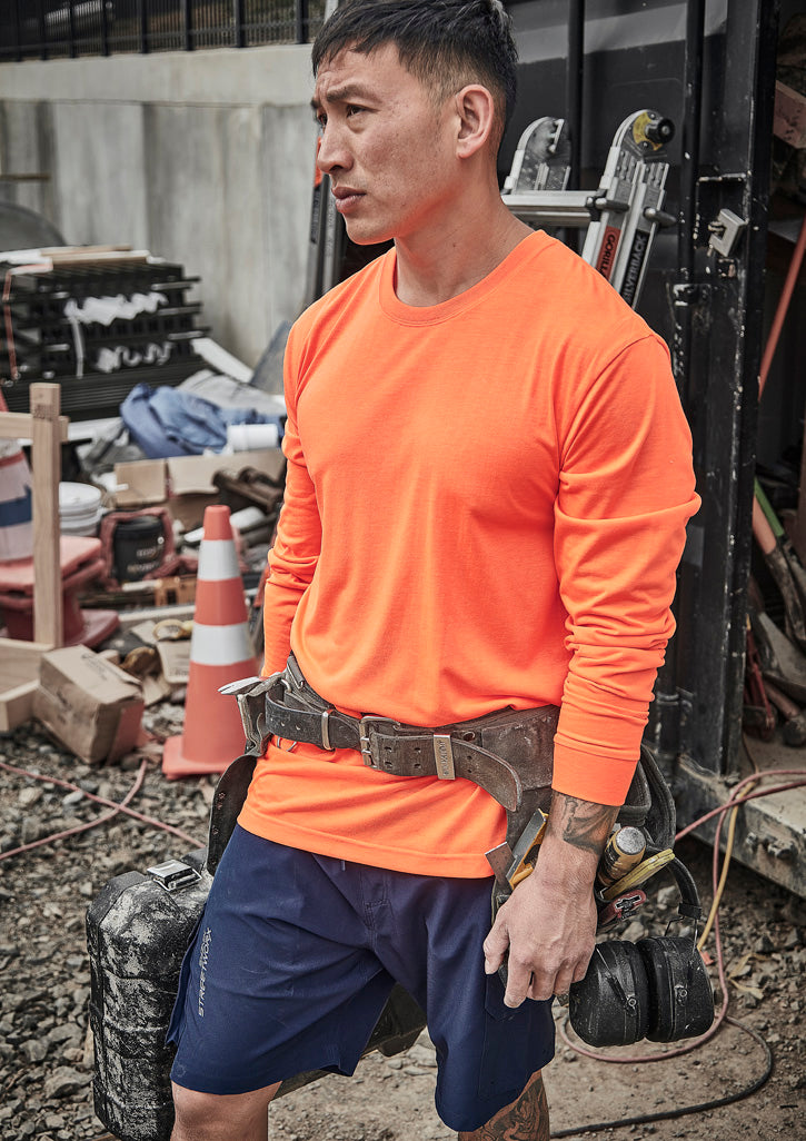 SYZMIK Mens Hi Vis Long Sleeve Tee ZH390