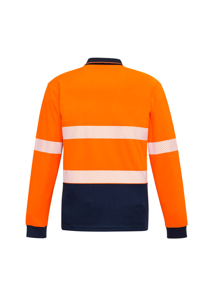 SYZMIK Unisex Hi Vis Segmented Tape Long Sleeve Polo ZH530